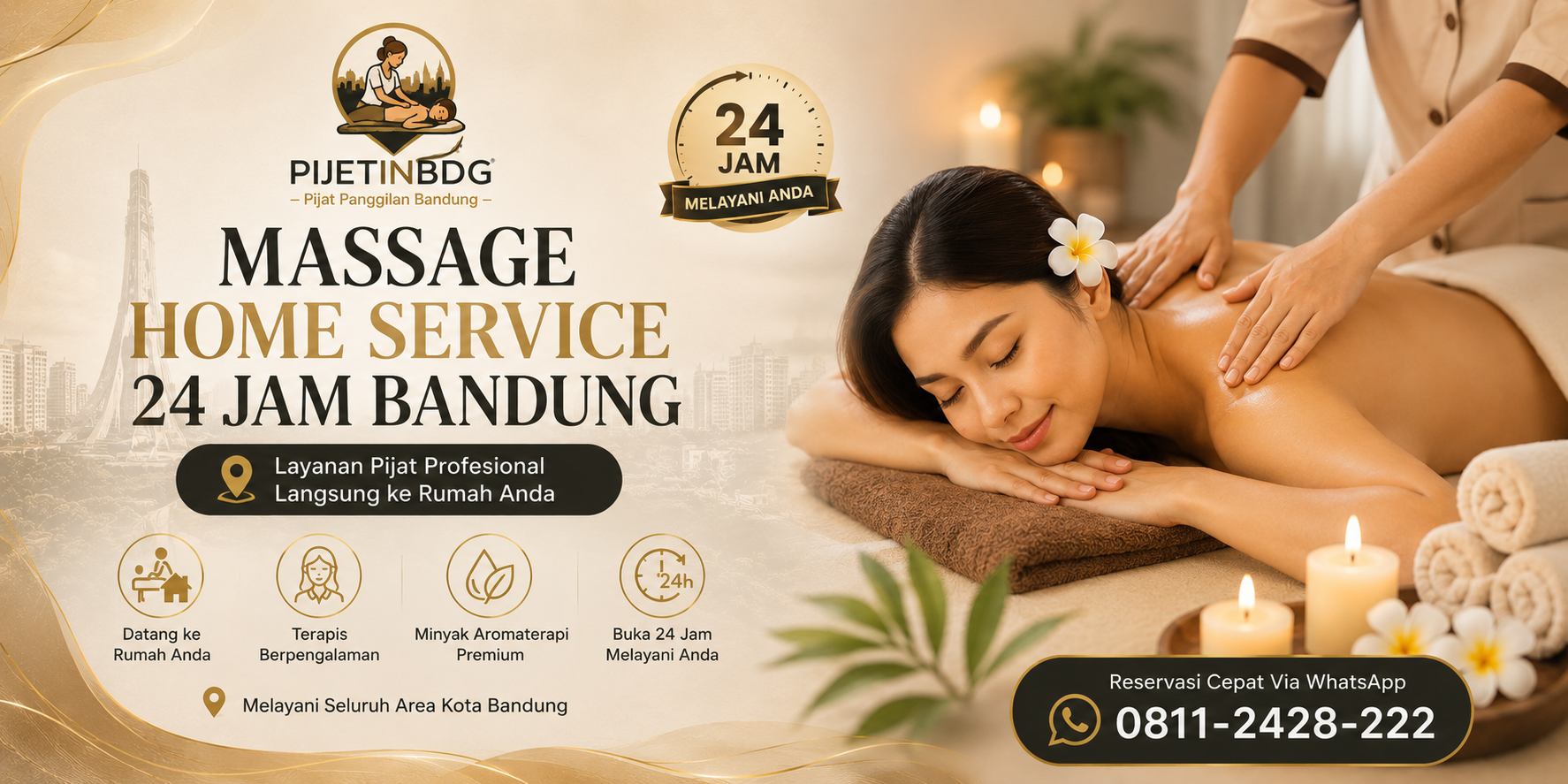 Massage Home Service Bandung 24 Jam, Pesan Terapis Via Whatsapp Sekarang!